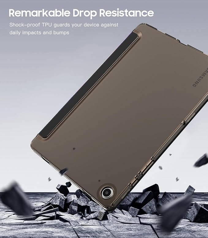 TiMOVO Case for Samsung Galaxy Tab A9+/A9 Plus 11" 2023, Slim Soft TPU Translucent Frosted Back Protective Cover for Galaxy Tab A9+ Tablet SM-X210/X216/X218, Auto Wake/Sleep, Black