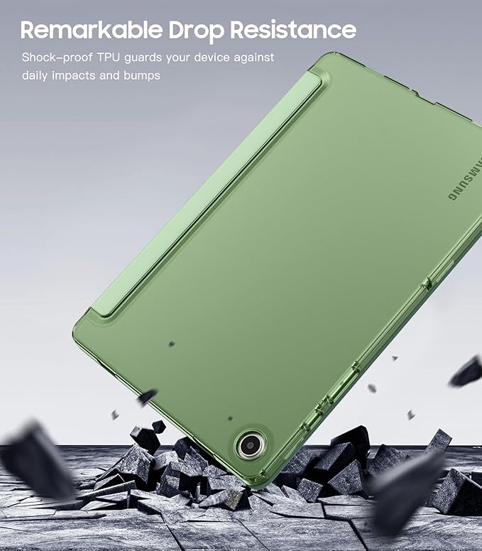 TiMOVO Case for Samsung Galaxy Tab A9+/A9 Plus 11" 2023, Slim Soft TPU Translucent Frosted Back Protective Cover for Galaxy Tab A9+ Tablet SM-X210/X216/X218, Auto Wake/Sleep, Green