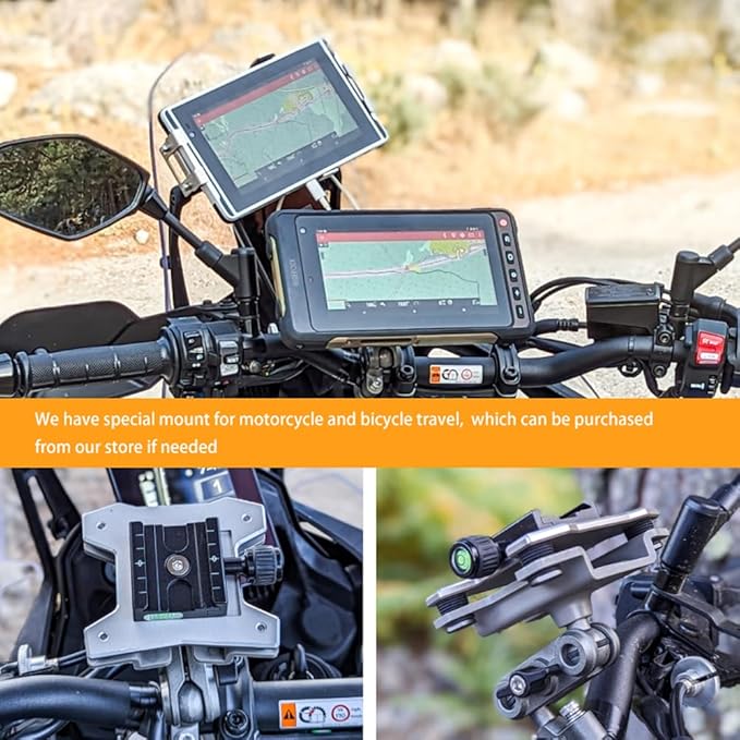 HUGEROCK X70 Rugged Android Tablet 7 Inch - 2600nits High Brightness GPS Tablet for Motorcycle Navigation, Waterproof Shockproof Outdoor Android 13 Tablets, 8GB+128GB, RS232, SMA External Antenna