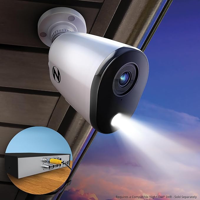 Night Owl Add On Wired 4K HD Indoor/Outdoor Deterrence Cameras with 2-Way Audio (4-Pack) (Requires Compatible DVR - Sold Separately) (4 Camera)