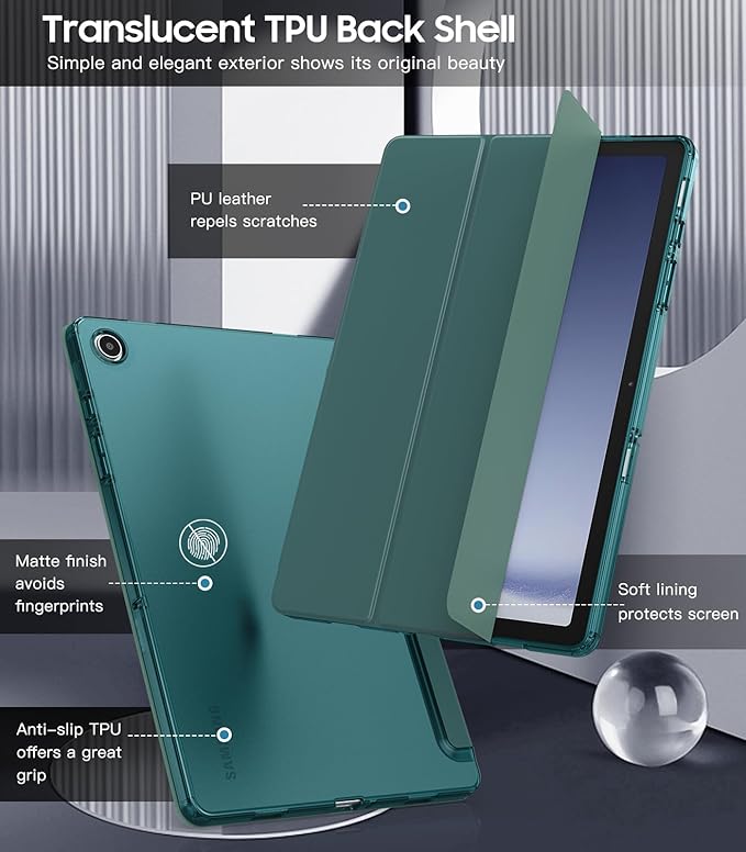 TiMOVO Case for Samsung Galaxy Tab A9+/A9 Plus 11" 2023, Slim Soft TPU Translucent Frosted Back Protective Cover for Galaxy Tab A9+ Tablet SM-X210/X216/X218, Auto Wake/Sleep, Turquoise