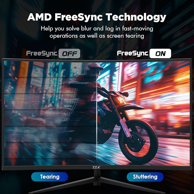 32 Inch Curved Gaming Monitor, 1500R, 240Hz Full HD VA Display with HDR, FreeSync & G-Sync Compatible, Low Blue Light, HDMI & DP Ports, Tilt Adjustable, Wall Mountable Computer Monitor