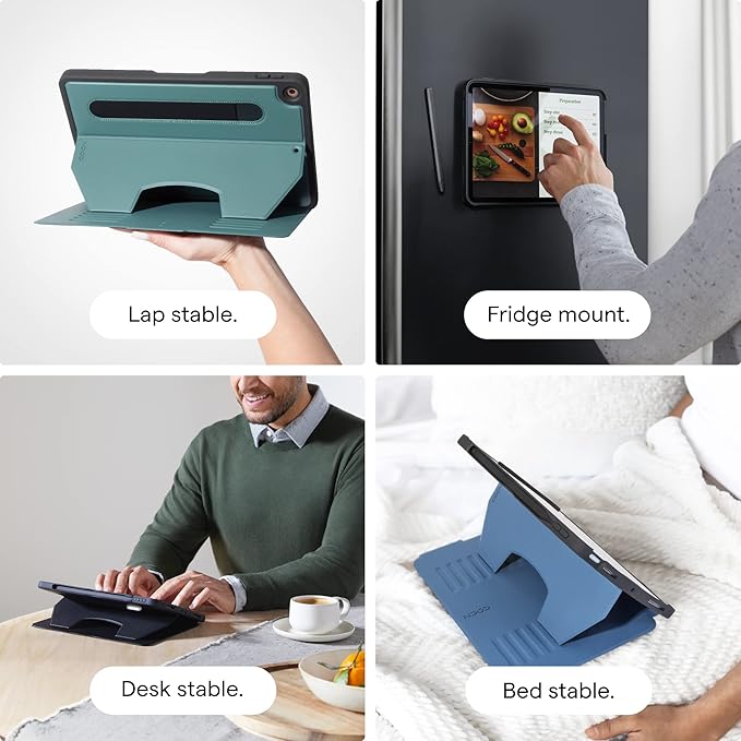 ZUGU CASE for 10.2 Inch iPad 7th / 8th / 9th Generation Case (2021/2020/2019), Protective, Thin, Sleek Design, Magnetic Stand, Sleep/Wake Cover, Magnetic Cover, Slate Blue