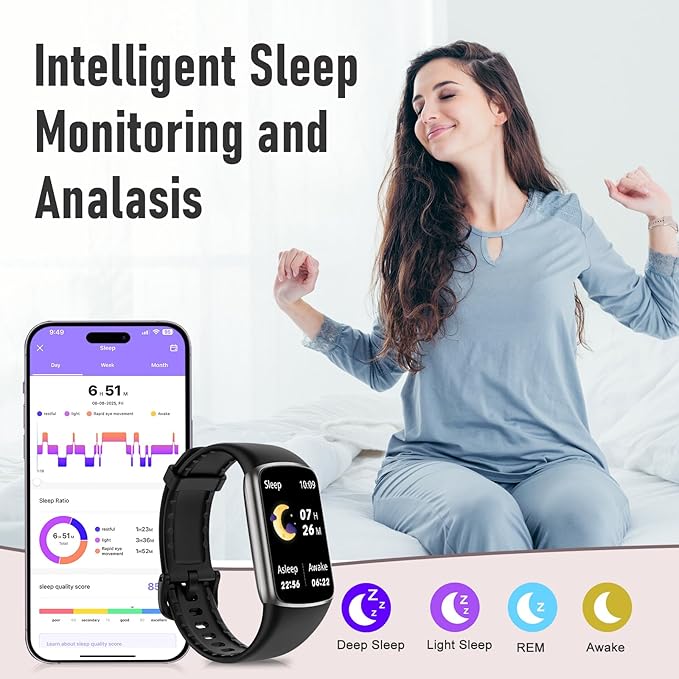 Fitness Tracker with 24/7 Heart Rate, Blood Pressure Blood Oxygen Sleep Monitor, 123 Sports Modes Calories Smart Watch,IP68 Waterproof Step Counter Activity Trackers Pedometer for Women Men