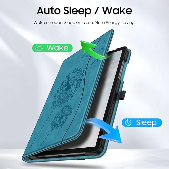 Fintie Case for Samsung Galaxy Tab A9 Plus/A9+ 5G 11 Inch 2023 Model (SM-X210/X216/X218), Multi-Angle Viewing Smart Stand Back Cover with Pocket Auto Wake/Sleep, Dandelion