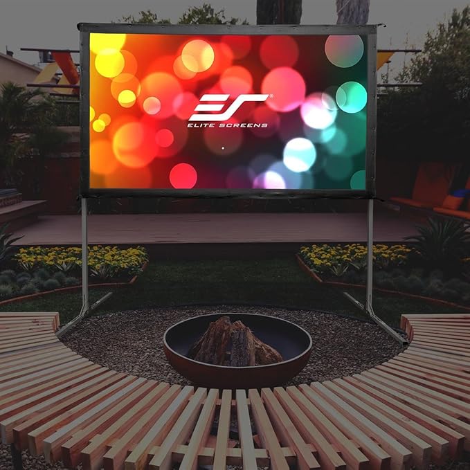 Elite Screens Yard Master 2, 135-INCH 16:9, 4K / 8K Ultra HD, Active 3D, HDR Ready Portable Foldaway Movie Home Theater Projector Screen, REAR Projection - OMS135HR2