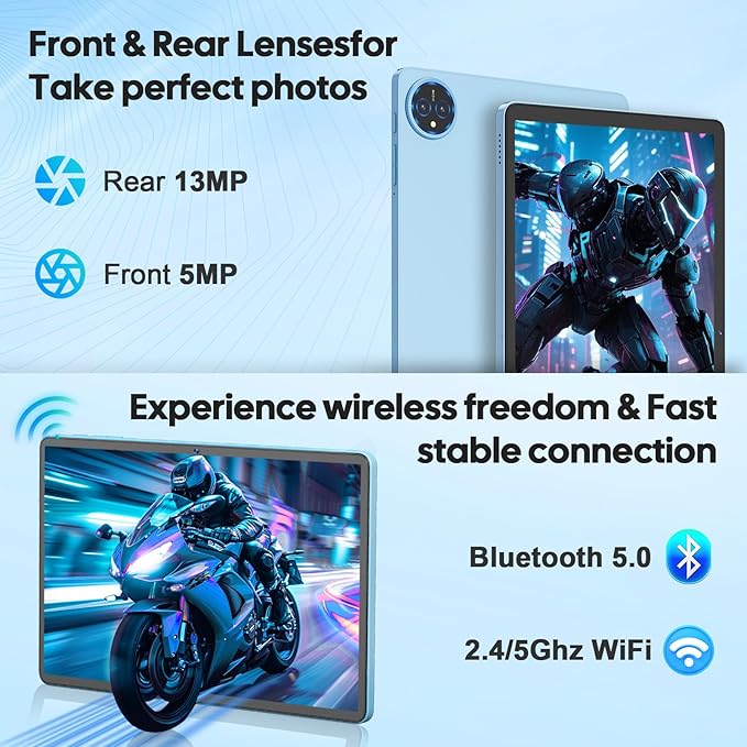 2026 11 inch Tablet, Android 15 Tablet with Keyboard, 24GB RAM+128GB ROM(2TB Expand), 8000mAh, Gemini AI, 2.4G/5G WiFi, BT5.0, GMS, Octa-core, 2 in 1 Tablets with Case, Mouse, Stylus(Black Case)