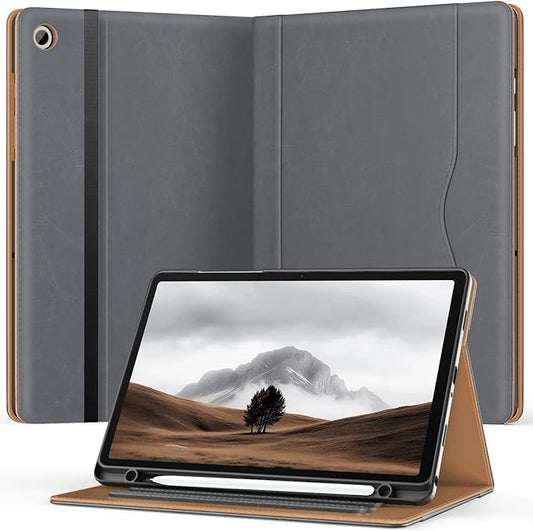 OKP Case for Samsug Galaxy Tab A9+ Plus 11 inch 2024(SM-X210/X216/X218), PU Leather Folio Cover with Multi-Angle Stand//Pen Holder, Auto Wake/Sleep Case for Galaxy A9+ 11" Tablet (Gray)