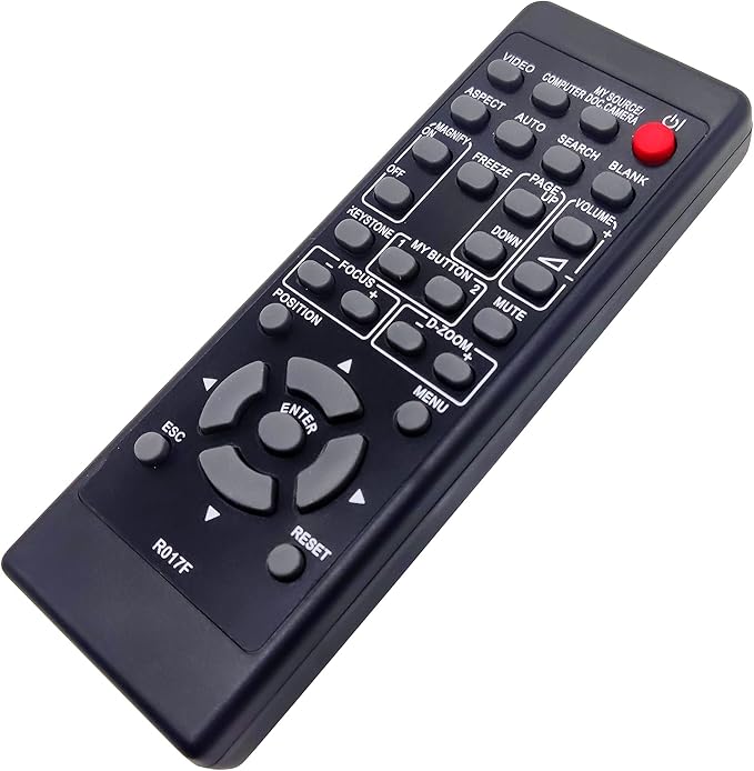 A-00008320 Projector Remote Control for ViewSonic PJ358, PJ359W, PJ500, PJ501, PJ502, PJ510, PJ550, PJ551, PJ758, PJ759, PJ760, PJL3211, PJL7211, PJL9371, Pro9500
