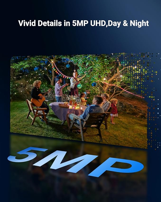 5MP Solar Security Camera Outdoor, Wireless Battery Powered Security Camera with 360°View, Pan and Tilt, Color Night Vision with Floodlight,PIR Human Detection,Compatible with Alexa(2 Pack)