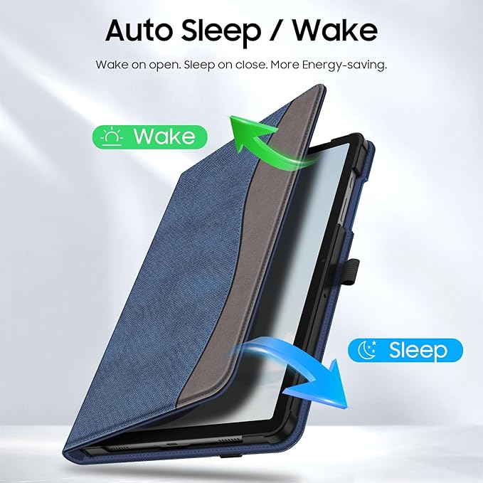 Fintie Case for Samsung Galaxy Tab A9 Plus/A9+ 5G 11 Inch 2023 Model (SM-X210/X216/X218), Multi-Angle Viewing Smart Stand Back Cover with Pocket Auto Wake/Sleep, Denim Indigo