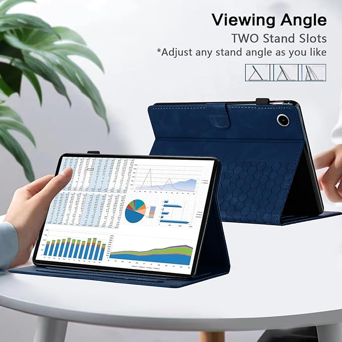 Case for Samsung Galaxy Tab A9 Plus/A9+ 5G 11 Inch 2023 Model (SM-X210/X216/X218), Multi-Angle Viewing Smart Stand with Pocket Auto Wake/Sleep PU Leather Tablet Cases Flip Folio Cover Blue