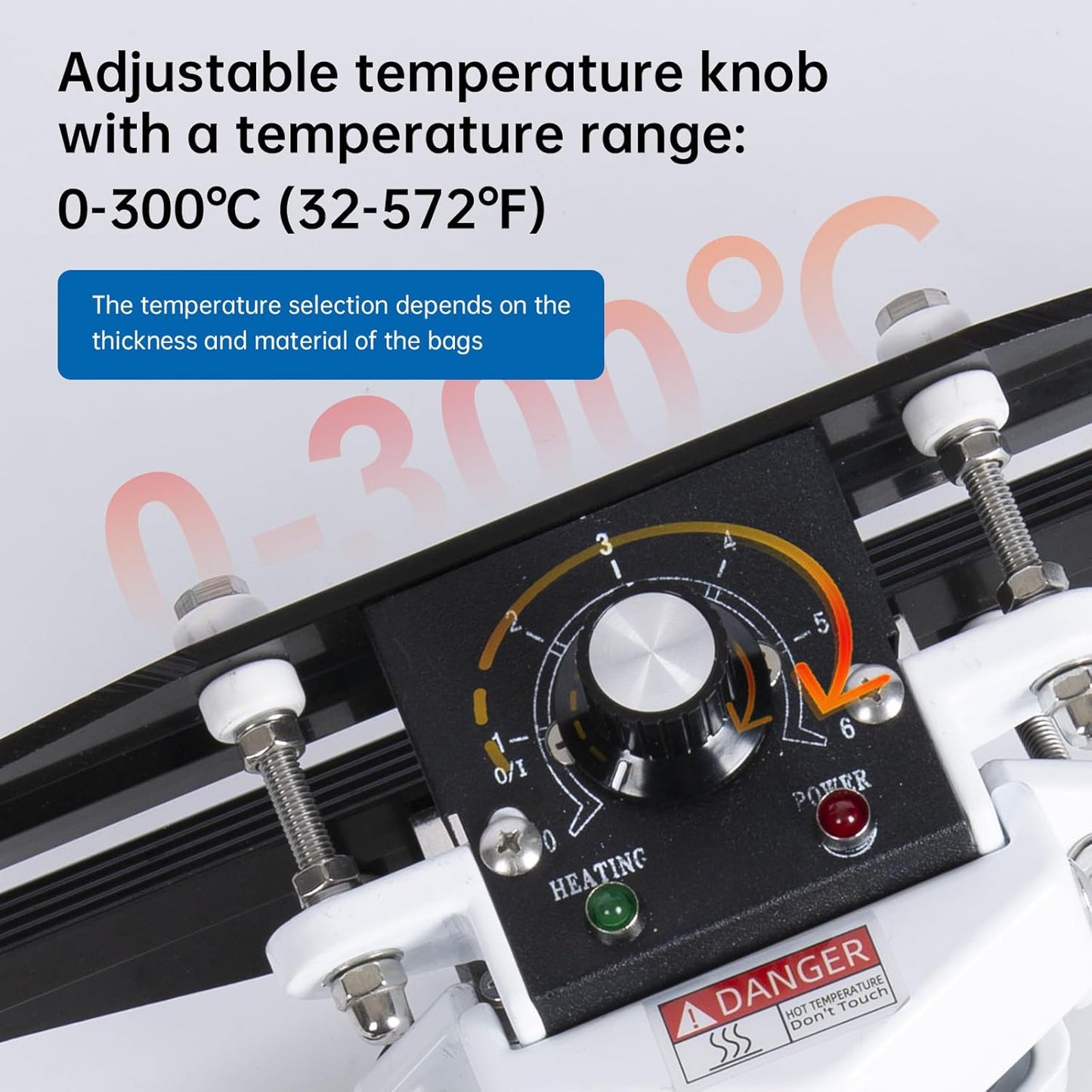 Portable Hand Held Heat Sealer Machine-R-PACK FKR-200, 8 Inches, For Foil Bag, Kraft Bag, Mylar Bag