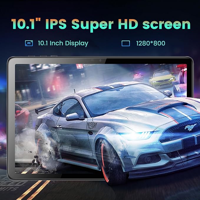 Azeyou 2025 Upgraded Android 14 Tablets, 10.1 inch Tablet Octa-core Processors with 8GB RAM 128GB ROM, IPS Touchscreen, Wi-Fi 6, BT 5.0, Dual Camera, 6000mAh Battery, Metal Gray