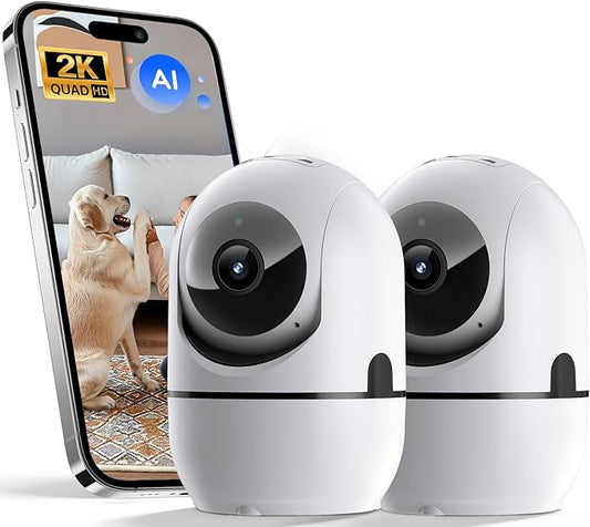 Indoor Security Camera, Indoor Camera for Home Security, WiFi Home Camera with 360° Pan Tilt, AI Motion Detection, Two-Way Audio, Night Vision for Baby, Pet, Elderly Monitoring