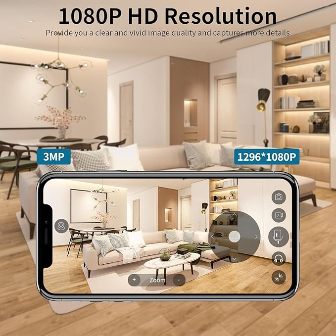 VSTARCAM 3MP Security Camera, Built-in Battery, Low-Light Full-Color Night Vision, Motion Detection, Siren, 2-Way Audio, Remote Viewing, Cloud & SD Card Storage (up to 256GB)
