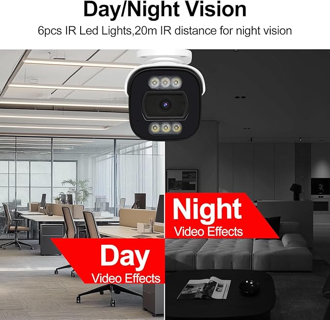 1080p 2MP CCTV Security Camera 4-in-1 (TVI/AHD/CVI/960H Analog) Dome Surveillance Cameras, 24pcs LEDs, 2.8mm Fixed Lens, 65ft IR Night Vision, 105° Wide Angle, IP66 Full Metal Housing