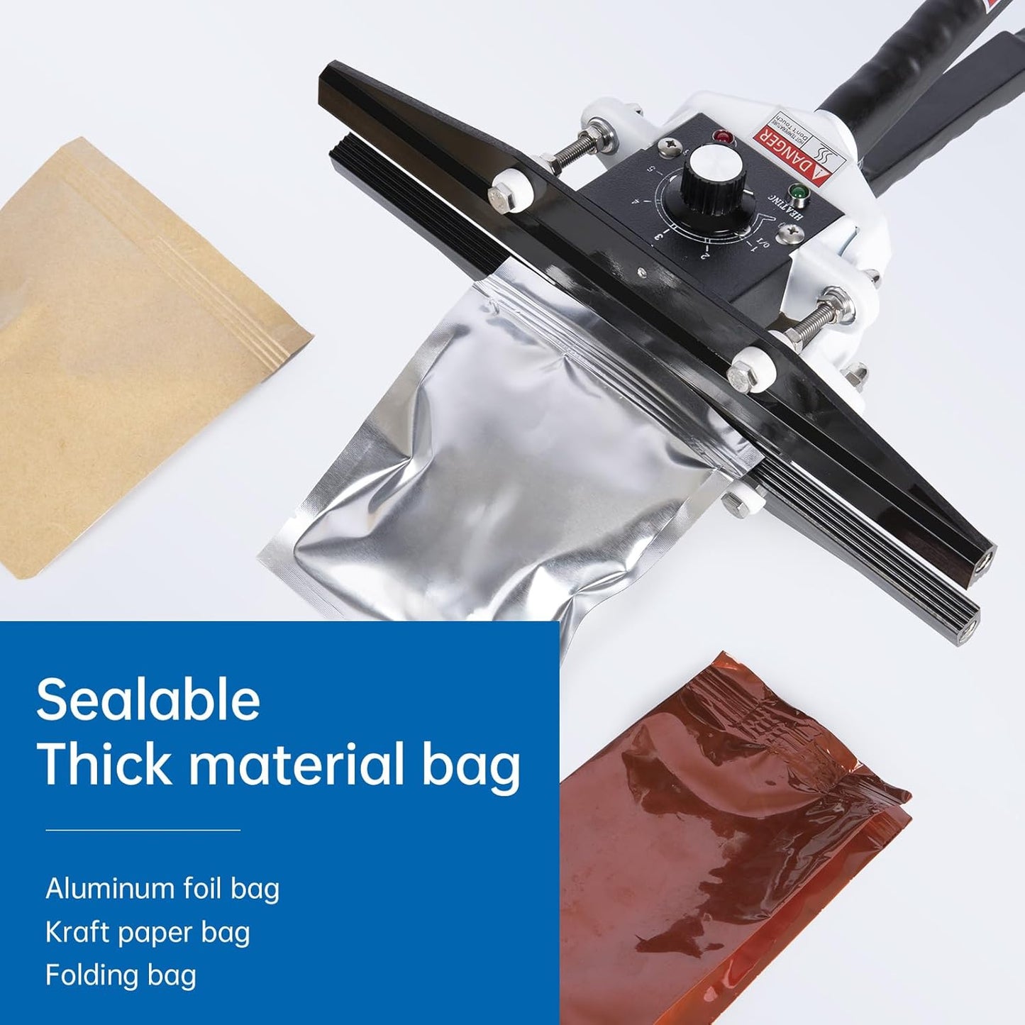 Portable Hand Held Heat Sealer Machine-R-PACK FKR-500, 20 Inches, For Foil Bag, Kraft Bag, Mylar Bag