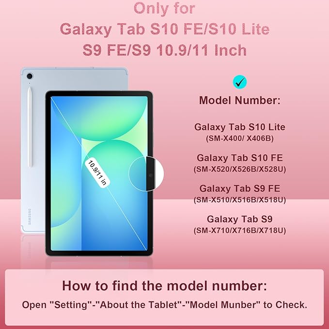 Case for Samsung Galaxy Tab S10 Lite/S10 FE/S9 FE 10.9 Inch, Samsung Tab S9 11 Inch, Rugged Galaxy S10 Tablet Cover with Pen Holder 360 Rotating Stand Shoulder Strap Screen Protector, Rainbow