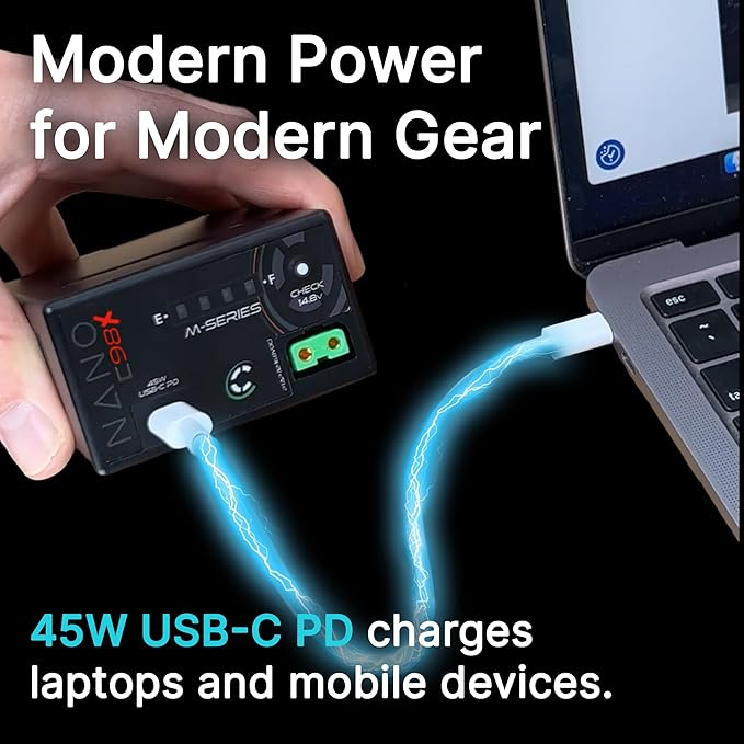 Core SWX NANO-C98X BPA-Style Battery – 98Wh Lithium-Ion Battery with USB-C PD & P-Tap Outputs, LED Gauge – Flight-Safe Power for BPA-Compatible Cameras