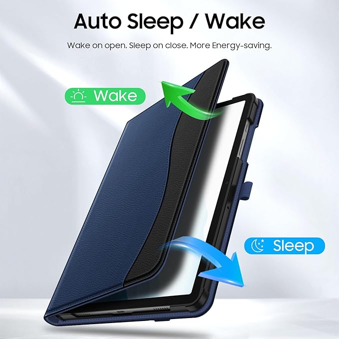 Fintie Case for Samsung Galaxy Tab A9 Plus/A9+ 5G 11 Inch 2023 Model (SM-X210/X216/X218), Multi-Angle Viewing Smart Stand Back Cover with Pocket Auto Wake/Sleep, Blue