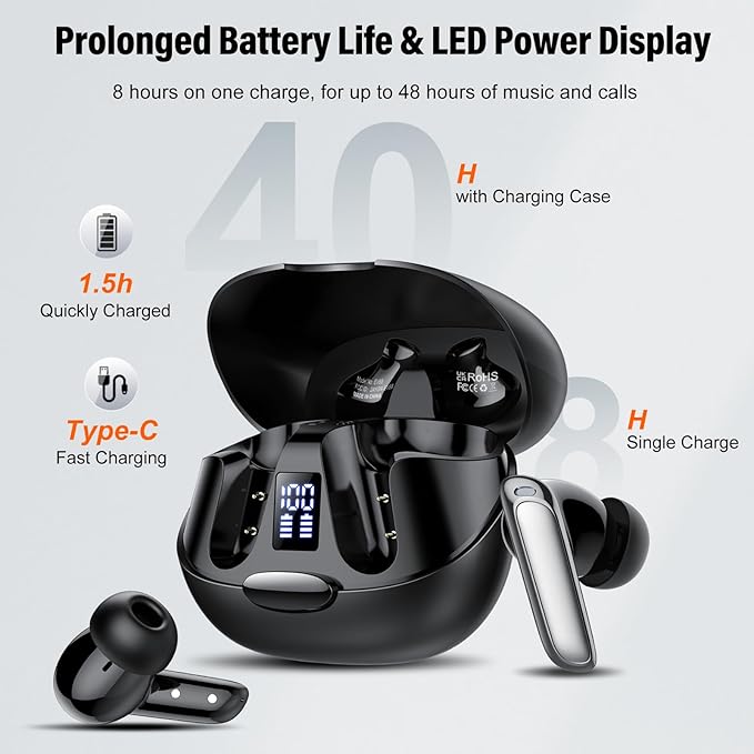 AI Language Translation Earbuds, 3-in-1 Translator Earbuds Real Time with 7 Translation Modes, with Audio and Video Call, 164 Language Bluetooth 5.3 Headphones Translating Device for Travel/Business