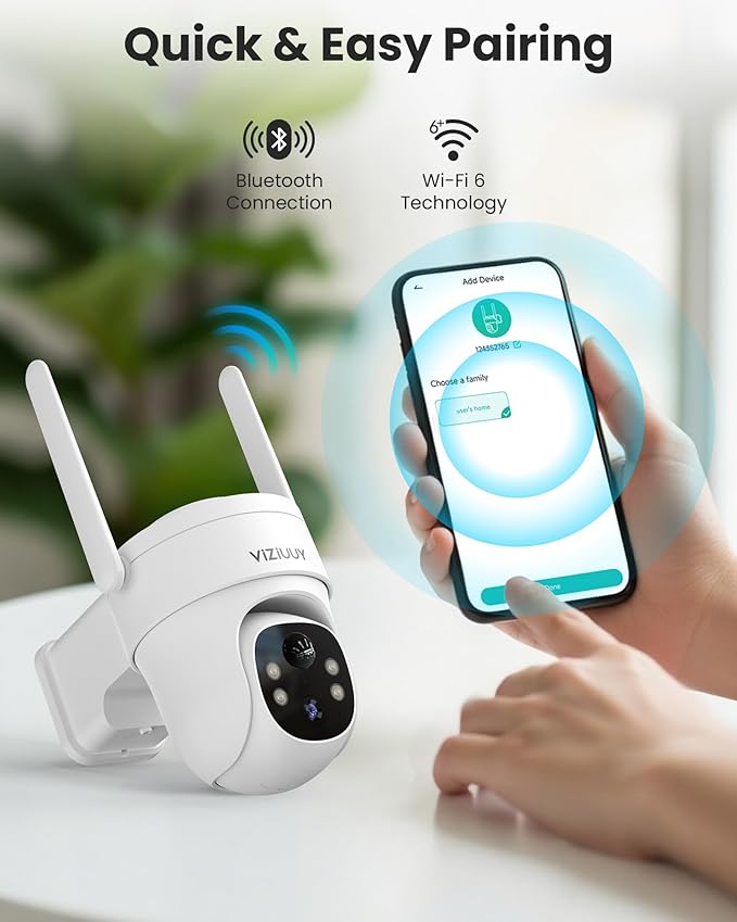 Solar Security Cameras Wireless Outdoor, 2 Pack 3MP Security Cameras Wireless Outdoor, Pan Tilt 360°WiFi Camera with Color Night Vision/PIR Sensor/2-Way Audio/Alexa/Google Assistant