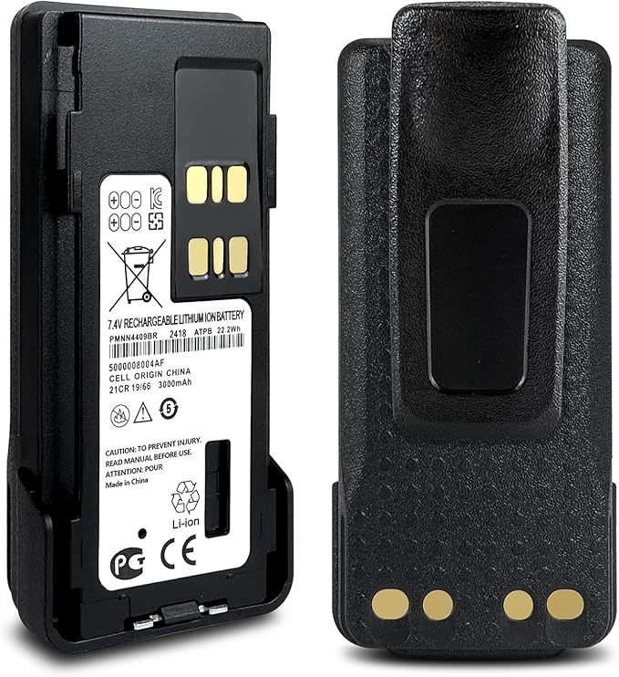 2-Pack 7.4V 3000mAh PMNN4544A PMNN4409 Two-Way Radio Battery Replacement for Motorola XPR3300 XPR3500 XPR7350 XPR7580 XPR7550 PMNN4544 APX4000 APX1000 DP4400 PMNN4448 DGP5050 PMNN4544A