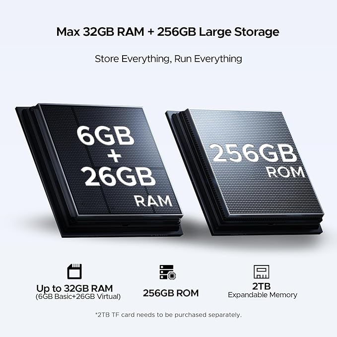 DOOGEE Tab G6 MAX Android 16 Tablet, 13.4 inch Tablet 90Hz 7.7 mm Ultra-Thin Gaming Tablets with Gemini AI, 32GB+256GB/2TB TF, 11000mAh+18W, UNISOC T7280 Octa-Core, 13MP+8MP, Dual Speakers/Face ID