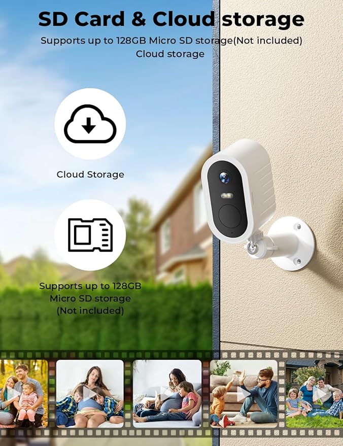Security Cameras Wireless Outdoor No Subscription,5G/2.4G WiFi 4MP Solar Cameras for Home Security 2Cam-Kit,Supports 128GB Local Storage,PIR Alerts Color Night Vision Home Security Cameras System IP66