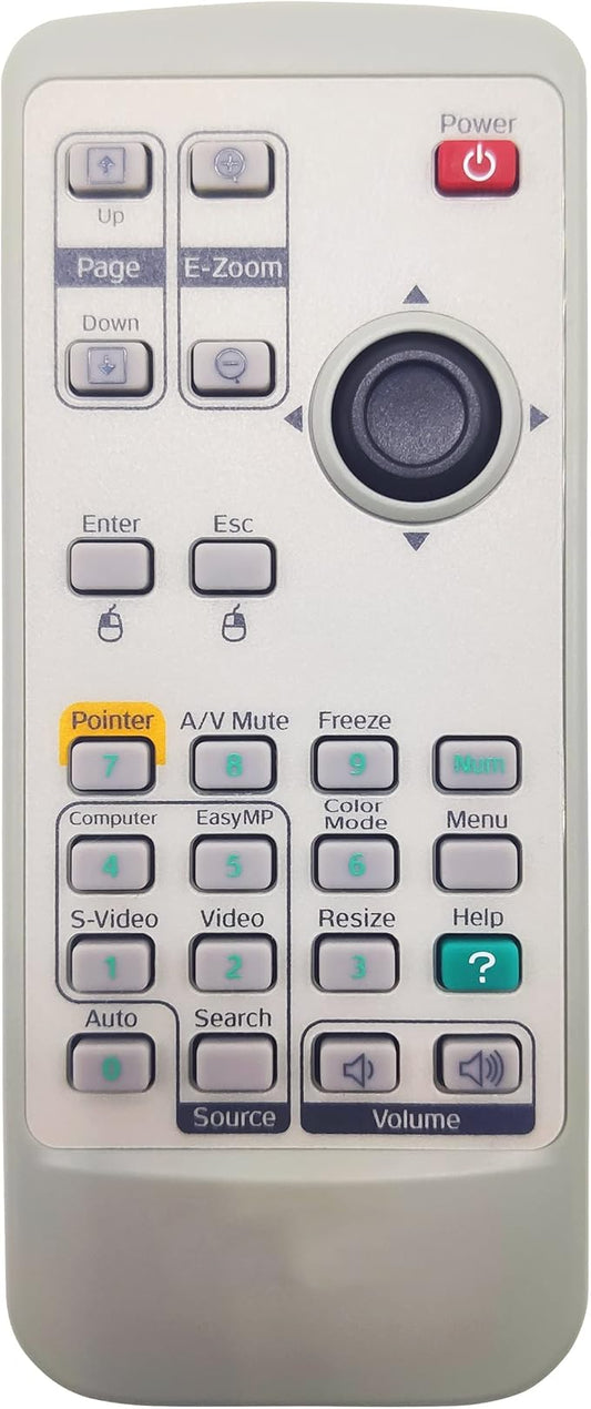 1291754 Projector Remote Control for Epson EX100, PowerLite 1700C/ 1705C/ 1710C/ 1715C/ 732C/ 737C/ 740C/ 745C/ 750C/ 755C/ 760C/ 765