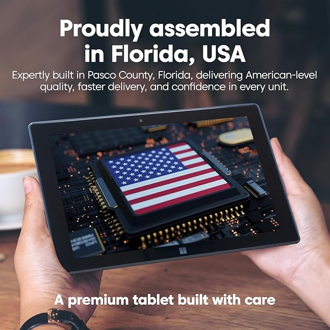 Fusion5 Built in USA 10.1” Windows 11 Professional Tablet PC FWIN232 PRO N5, 12GB RAM, 512GB SSD, Intel 13th Gen, Full HD Windows Tablet, USB C, HDMI - 2 Year Full Warranty with Accidental Damage