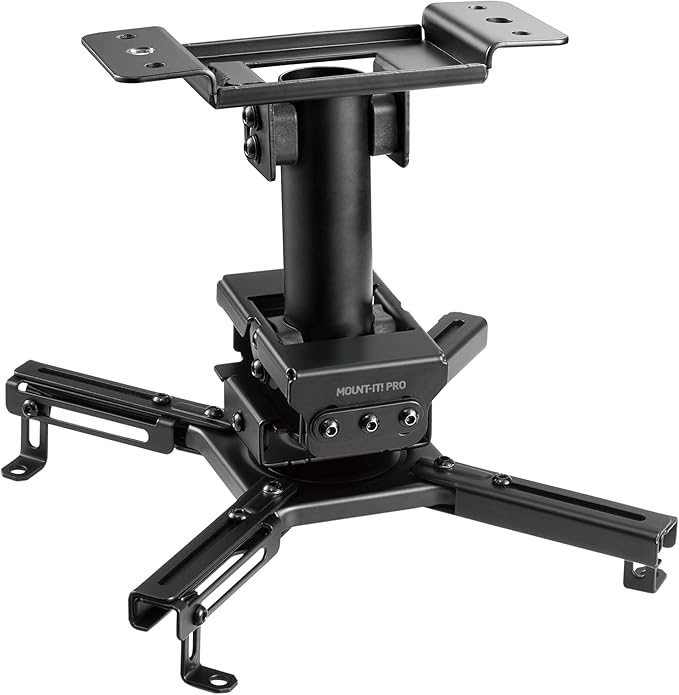 Mount-It! PRO Projector Ceiling Mount, 10" Extension, Heavy-Duty Commercial Grade Ceiling Projector Bracket, 99 Lbs Weight Capacity
