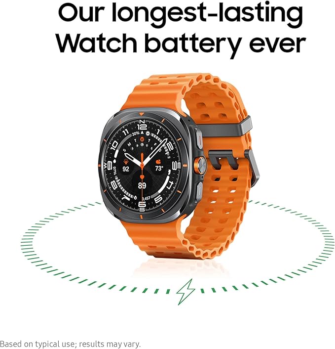 Samsung Galaxy Watch Ultra (2025) 47mm LTE Smartwatch, Titanium Casing, Advanced Sleep Coaching, Running Coach, Energy Score, Heart Rate Tracking, GPS, Titanium Gray [US Version, 2 Yr Warranty]