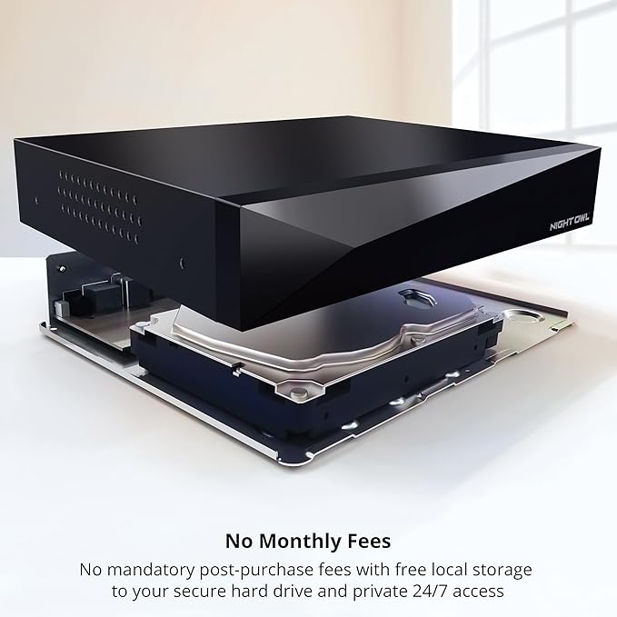 Night Owl 2-Way Audio 12 Channel DVR Video Home Security Camera System with (4) Wired 4K HD Indoor/Outdoor Deterrence Cameras and 2TB Hard Drive (Add up to 4 Wi-Fi Cameras) (4 Camera)