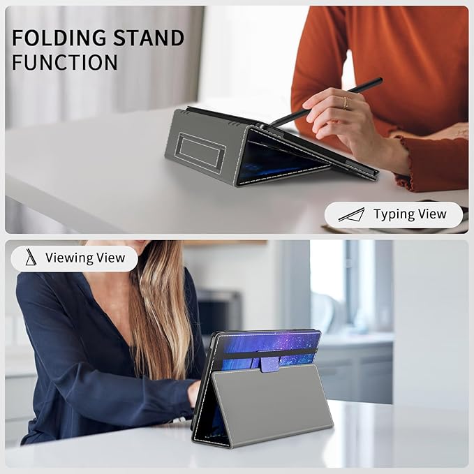 VORI Case for All-New Amazon Kindle Fire HD 10 Tablet (13th/11th Generation 2023/2021 Release) and Fire HD 10 Plus - Slim Folding Stand Folio Cover with Auto Wake/Sleep & Hand Strap, Dreamy Starry