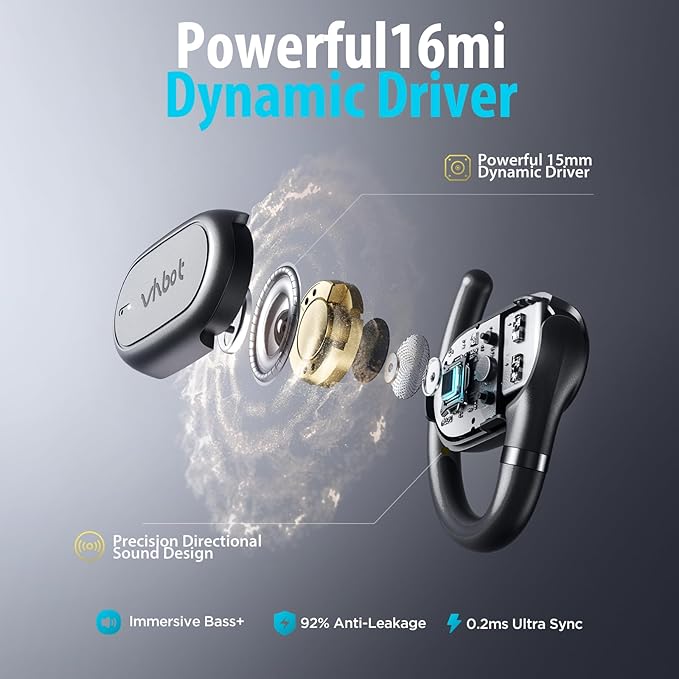 AI Translation Earbuds, Real-Time 143 Language & Accent Translator, Open Ear Wireless Bluetooth Earbuds with 120H Charge Case, Spanish/English/Japanese Voice Support, iOS & Android Compatible