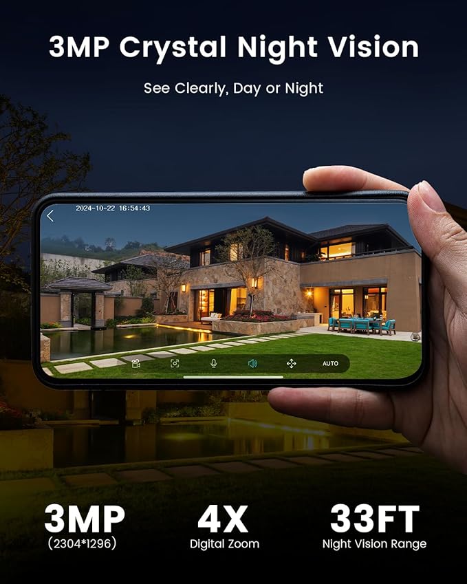 ieGeek Security Cameras Wireless Outdoor, Home Security Cameras Pan Rotating 180° Battery Powered WiFi Camera with 2K Color Night Vision, AI Motion Detection, 2-Way Audio, No Subscription,IP66,2-Pack