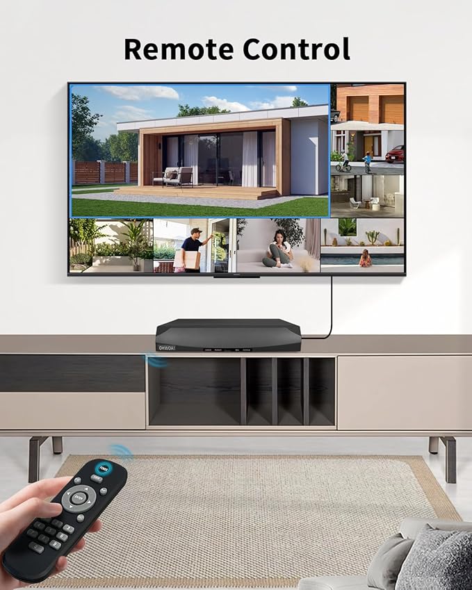 《2-Way Audio & 130°Wide Angle》Outdoor Security Camera System, IP Wired Cameras, 4K Video Surveillance for Home, Surveillance DVR Kits