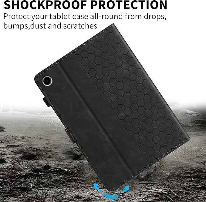 Case for Samsung Galaxy Tab A9 Plus/A9+ 5G 11 Inch 2023 Model (SM-X210/X216/X218), Multi-Angle Viewing Smart Stand with Pocket Auto Wake/Sleep PU Leather Tablet Cases Flip Folio Cover Black