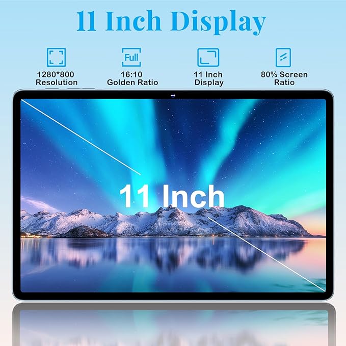 11 Inch Tablet, 2025 Android 15 Tablets with Octa Core, 24GB+256GB, 13+5MP Camera, Electronics Tablets with Widevine L1, 8000mAh Battery, 5G WiFi, GPS, HD IPS Display, 1TB Expand, BT 5.0 -Metal Black