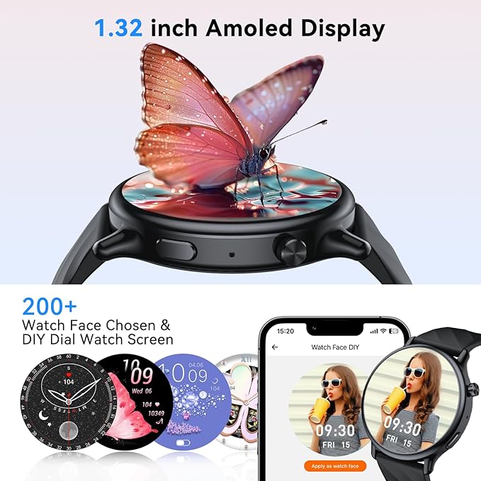 Smart Watch for Women Fitness Tracker: Waterproof Digital Mens Watches Make Answer Call Smartwatch for Android Phone iPhone Samsung Compatible Step Running Pedometer Sleep SpO2 Heart Rate Monitor