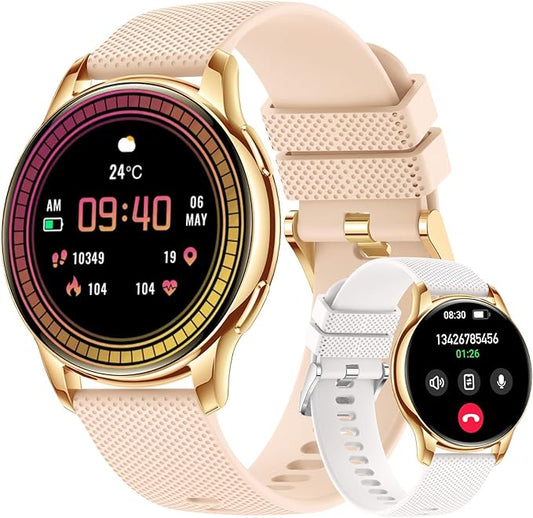 Smart Watches for Women Men, 1.3" Fitness Tracker Watch with Heart Rate/Sleep Monitor/Spo2/100+ Sports/Bluetooth Call/DIY Watch Face, Smartwatch for Android Phones/iPhone