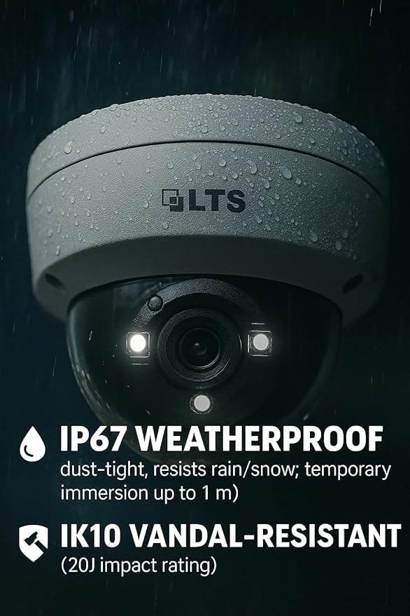 CMHD7322WE-28F | 2MP 1080p HD-TVI Dome Camera | 2.8mm Wide Angle Lens | 98ft Matrix IR Night Vision | IP67 Weatherproof IK10 Vandal-Proof
