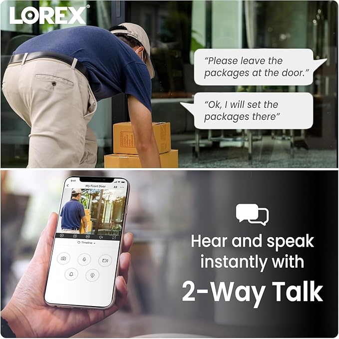 Lorex 4K+ 16 Channel (8 Wired + 8 Fusion Wi-Fi) 2TB NVR System | 3 White 4K Dome Cameras (No Cables) | Smart Security Lighting | Person & Vehicle Detection | Color Night Vision | IP67 Weatherproof