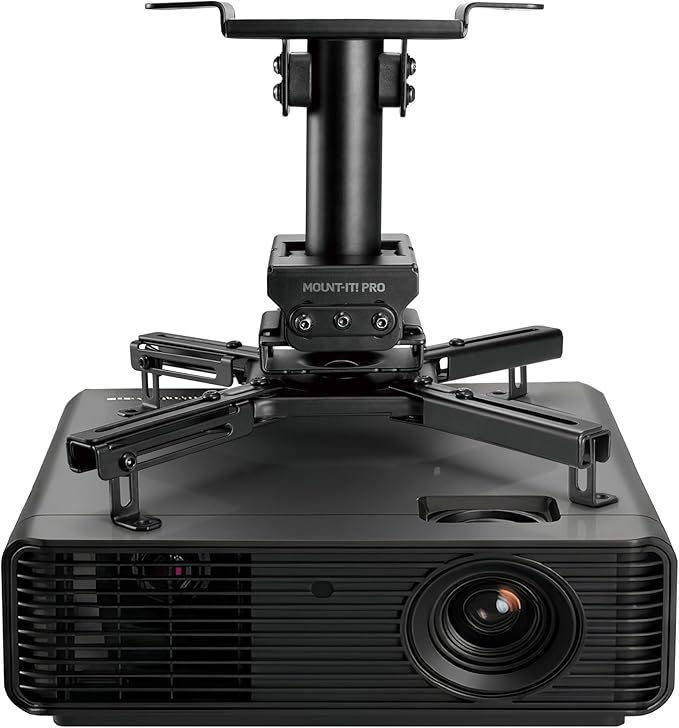 Mount-It! PRO Projector Ceiling Mount, 10" Extension, Heavy-Duty Commercial Grade Ceiling Projector Bracket, 99 Lbs Weight Capacity