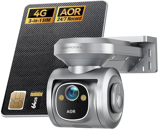 4G LTE Cellular Security Camera Solar-Powered Wireless Outdoor, 24/7 Recording No WiFi Needed, 2.5K 4MP Color Night Vision, 360° Pan & Tilt Live View, Includes SIM Card & 64GB eMMC