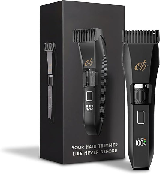 Oty Beard Trimmer for Men Adjustable - Waterproof Cordless Hair Clippers with 20-Length Dial, Stainless Steel Blades, LED Display & Travel Lock - Rechargeable Grooming Kit – Ideal Gift for Me