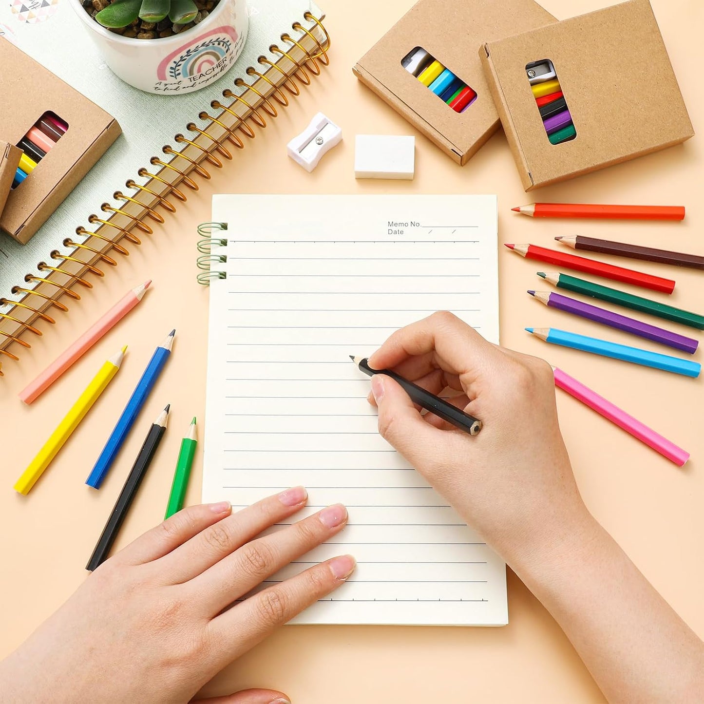 144 Pcs / 12 Boxes Mini Drawing Class Colored Pencils Bulk for Kid 3.5 Inch Back to School Supplies Portable Short Fat Per Set 12 Different Color with Sharpener Eraser Coloring Pencils