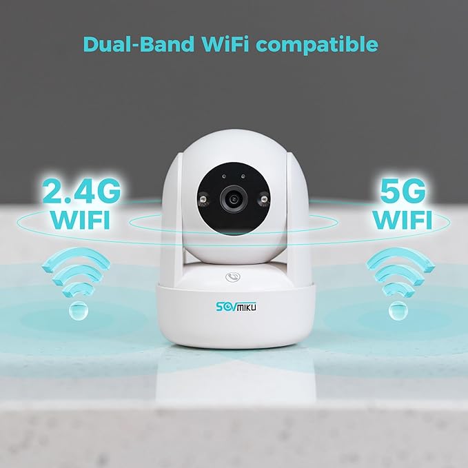 Vicohome CB2 2K Indoor Camera, 5GHz Wi-Fi, Plug-in, AI Tracking, Home Security, Pet/Baby Monitor, 360° View Pan/Tilt, Two Way Audio,Night Vision, Easy to Setup, Audible Alarm, 180 Days Exchange Policy